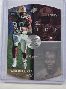 lot 66 image: Jerry Rice 1999 Upper Deck Die Cut SPx #40 - San Francisco 49ers Football Card