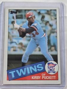 lot 74 image: Kirby Puckett 1985 Topps Rookie #536 - Minnesota Twins Baseball Card
