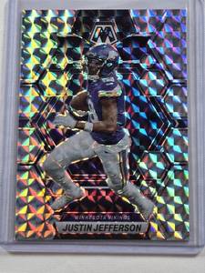 lot 79 image: Justin Jefferson 2023 Panini Mosaic Silver Prizm #152 - Minnesota Vikings Football Card