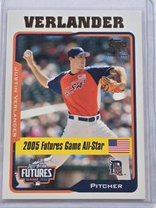 lot 80 image: Justin Verlander 2005 Topps 2005 Futures Game All-Star #UH220 - Detroit Tigers Baseball Card