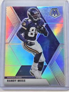 lot 87 image: Randy Moss 2020 Panini Mosaic Silver Holo #133 - Minnesota Vikings Football Card