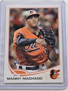lot 96 image: Manny Machado Rookie 2013 Topps #270 - Baltimore Orioles Baseball Card