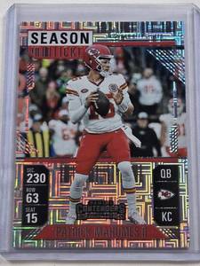 lot 101 image: Patrick Mahomes 2024 Panini Contenders Silver Foil Insert #50 - Kansas City Chiefs Football Card