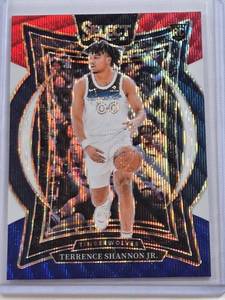 lot 103 image: Terrence Shannon Jr. Rookie 2024-25 Panini Select Concourse Wave Refractor Prizm #78 - Minnesota Timberwolves Basketball Card