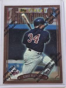 lot 105 image: Kirby Puckett 1996 Topps Finest Card 271 - Minnesota Twins Baseball Card
