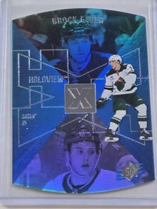 lot 107 image: Brock Faber 202324 Upper Deck SPx Holoview #SPX21 - Minnesota Wild Hockey Card