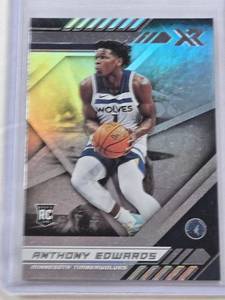 lot 115 image: Anthony Edwards Rookie 2020-21 Panini Chronicles XR #295 - Minnesota Timberwolves Basketball Card