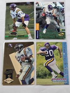 lot 126 image: Lot of 4 Robert Smith Rookie Cards - Minnesota Vikings Football Cards