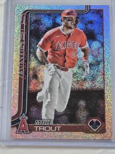 lot 127 image: Mike Trout 2025 Topps Holo Foil #200 Series One - Los Angeles Angels Baseball Card
