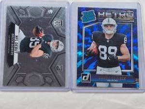lot 131 image: Lot of 2 Brock Bowers Rookie Cards NFL Debut and Rated Rookie