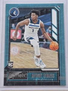 lot 148 image: Anthony Edwards Rookie 2020 Panini Chronicles Playbook Blue SP #167 - Minnesota Timberwolves Basketball Card