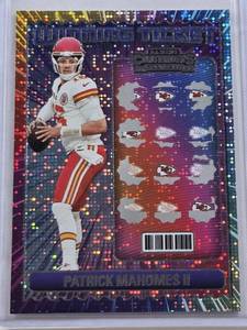 lot 149 image: Patrick Mahomes 2024 Panini Contenders Winning Ticket Disco Foil #1 - Kansas City Chiefs Football Card