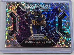 lot 154 image: Danielle Hunter 2020 Panini Prizm No Huddle SSP Prizm #2 - Minnesota Vikings Football Card