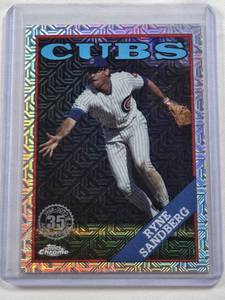 lot 156 image: Ryne Sandberg 2023 Topps Chrome Mojo #T88C-63 - Chicago Cubs Baseball Card