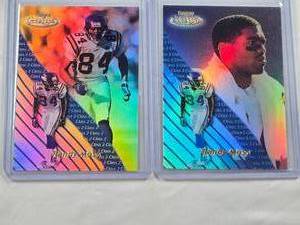 lot 173 image: Lot of 2 Randy Moss Topps Gold Label Class 2 and Class 3 #77 - Minnesota Vikings Football Cards