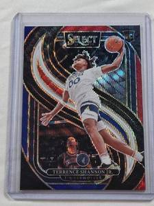 lot 177 image: Terrence Shannon Jr. Rookie 2024-25 Panini Select Wave Refractor Prizm #183 - Minnesota Timberwolves Basketball Card