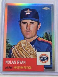 lot 178 image: Nolan Ryan 2022 Topps Chrome Refractor #352 - Houston Astros Baseball Card