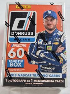 lot 181 image: 2018 Donruss Racing NASCAR Trading Cards Blaster Box Featuring Dale Earnhardt Jr.