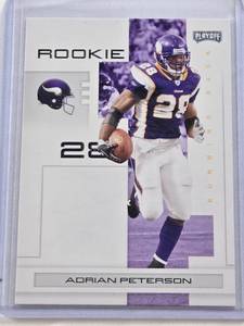 lot 186 image: Adrian Peterson Rookie 2007 Donruss Playoff #101 - Minnesota Vikings Football Card