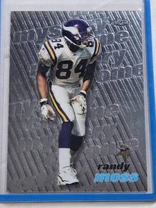 lot 198 image: Randy Moss 1998 Topps Chrome Mystery Insert #M11 - Minnesota Vikings Football Card