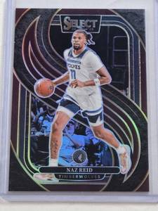 lot 203 image: Naz Reid 2024-25 Panini Select Prizm #132 and Numbered 146175- Minnesota Timberwolves Basketball Card