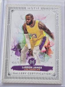 lot 205 image: LeBron James 2024 Topps Motif Gallery Certification Thick Stock #1 - Los Angeles Basketball Card