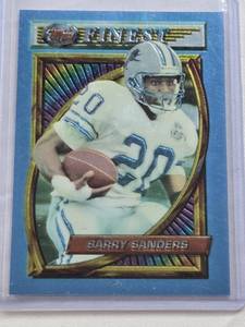 lot 209 image: Barry Sanders 1994 Topps Finest #44 - Detroit Lions Football Card