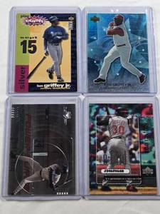 lot 210 image: Lot of 4 Ken Griffey Jr. Baseball Inserts Featuring Upper Deck and Collectors Choice