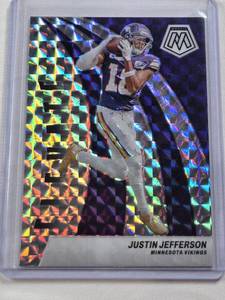 lot 238 image: Justin Jefferson 2024 Panini Mosaic Silver Prizm #12 - Minnesota Vikings Football Card