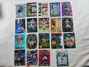 lot 249 image: Lot of 19 Football Cards Featuring Players like Lamar Jackson, Deandre Hopkins, Allen, Diggs, Micah Parsons, Joe Namath,Tua Tagovailoa and More