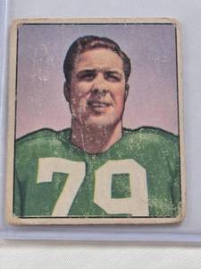lot 254 image: Vic Sears 1950 Bowman #94 - Philadelphia Eagles Vintage Football Card