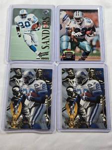 lot 257 image: Lot of 4  Emmitt Smith and Barry Sanders Inserts - NFL Football Cards