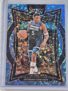lot 261 image: Anthony Edwards 2024-25 Panini Select Blue Disco Prizm #23 and Numbered 7499 - Minnesota Timberwolves Basketball Card