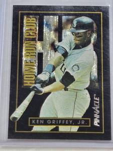 lot 283 image: Ken Griffey Jr. 1993 Pinnacle Foil Insert #13 of 48 - Seattle Mariners Baseball Card