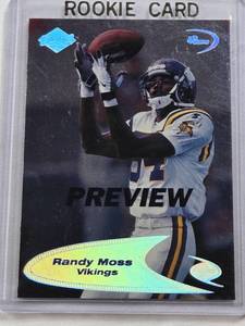 lot 287 image: Randy Moss Rookie Foil 1998 Collectors Edge Odyssey Preview #242 - Minnesota Vikings Football Card