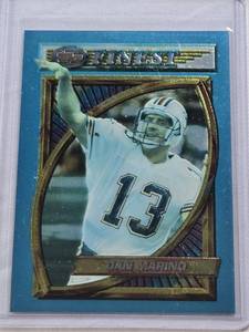 lot 291 image: Dan Marino 1994 Topps Finest #142 - Miami Dolphins Football Card