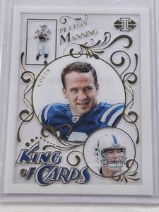 lot 297 image: Peyton Manning 2021 Panini Illusions King of Cards Acetate #KC-17 - Indianapolis Colts Football Card