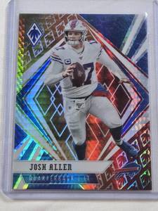 lot 303 image: Josh Allen 2020 Panini Phoenix Starburst Refractor #86 - Buffalo Bills Football Card