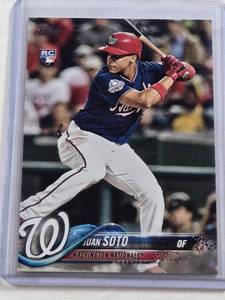 lot 311 image: Juan Soto Rookie 2018 Topps Update Series #US300 - Washington Nationals Baseball Card