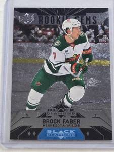 lot 336 image: Brock Faber Rookie 2023-2024 Upper Deck Black Diamond #BD-37 - Minnesota Wild Hockey Card