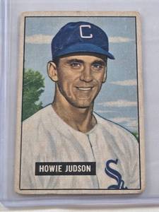lot 342 image: Howie Judson 1951 Bowman #123 - Chicago White Sox Vintage Baseball Card