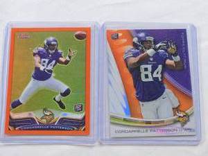 lot 357 image: Lot of 2 Cordarrelle Patterson Rook Refractors  Topps Chrome and Topps Platinum