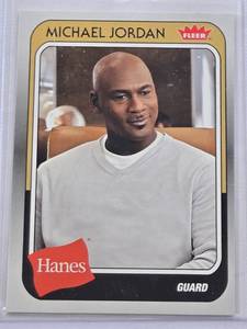 lot 372 image: Michael Jordan 2019 Fleer Hanes Card #MJ-43