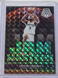 lot 373 image: Anthony Edwards 2023-24 Panini Mosaic Prizm Insert #17 - Minnesota Timberwolves Basketball Card