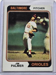lot 378 image: Jim Palmer 1974 Topps #40 - Baltimore Orioles Vintage Baseball Card