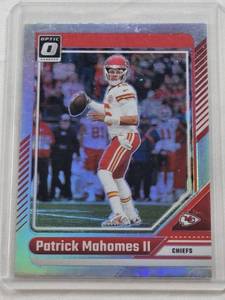 lot 381 image: Patrick Mahomes 2024 Panini Donruss Optic Silver Holo Prizm #94 - Kansas City Chiefs Football Card
