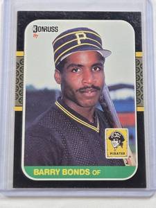 lot 384 image: Barry Bonds Rookie 1986 Donruss #361 - Pittsburgh Pirates Baseball Card