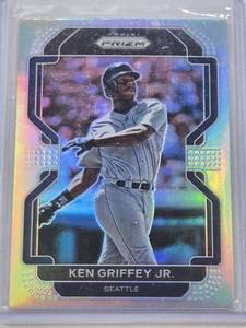 lot 399 image: Ken Griffey Jr. 2022 Panini Silver Holo Prizm  #264 - Seattle Mariners Baseball Card