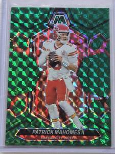 lot 409 image: Patrick Mahomes II 2024 Panini Mosaic Prizm Green Mosaic #106 - Kansas City Chiefs Football Card