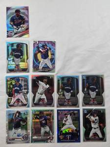 lot 410 image: Lot of Minnesota Twins Baseball Cards Featuring Yasser Mercedes, Bryan Acuna, and Luke Keaschall Including Autos, Numbered Cards and Rookie Cards